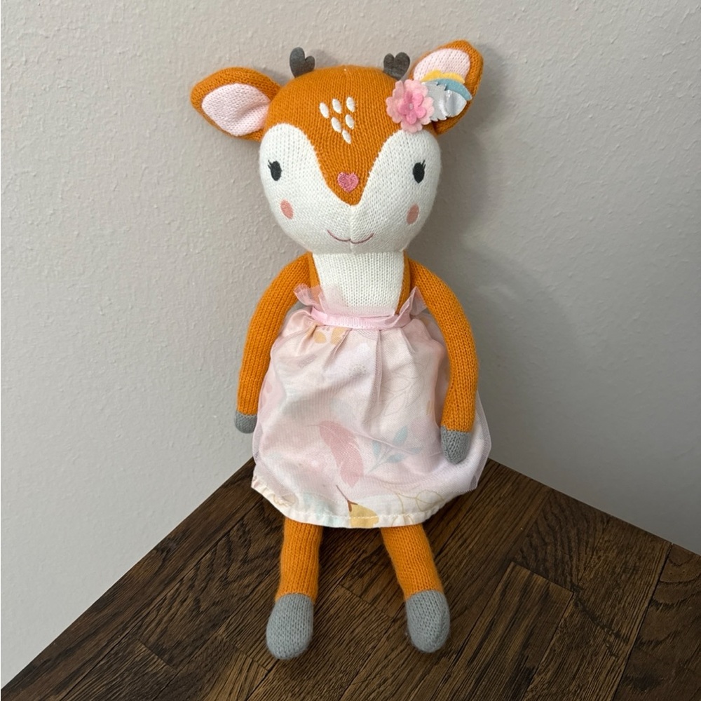 The PeanutShell Meadow the deer knit plush doll